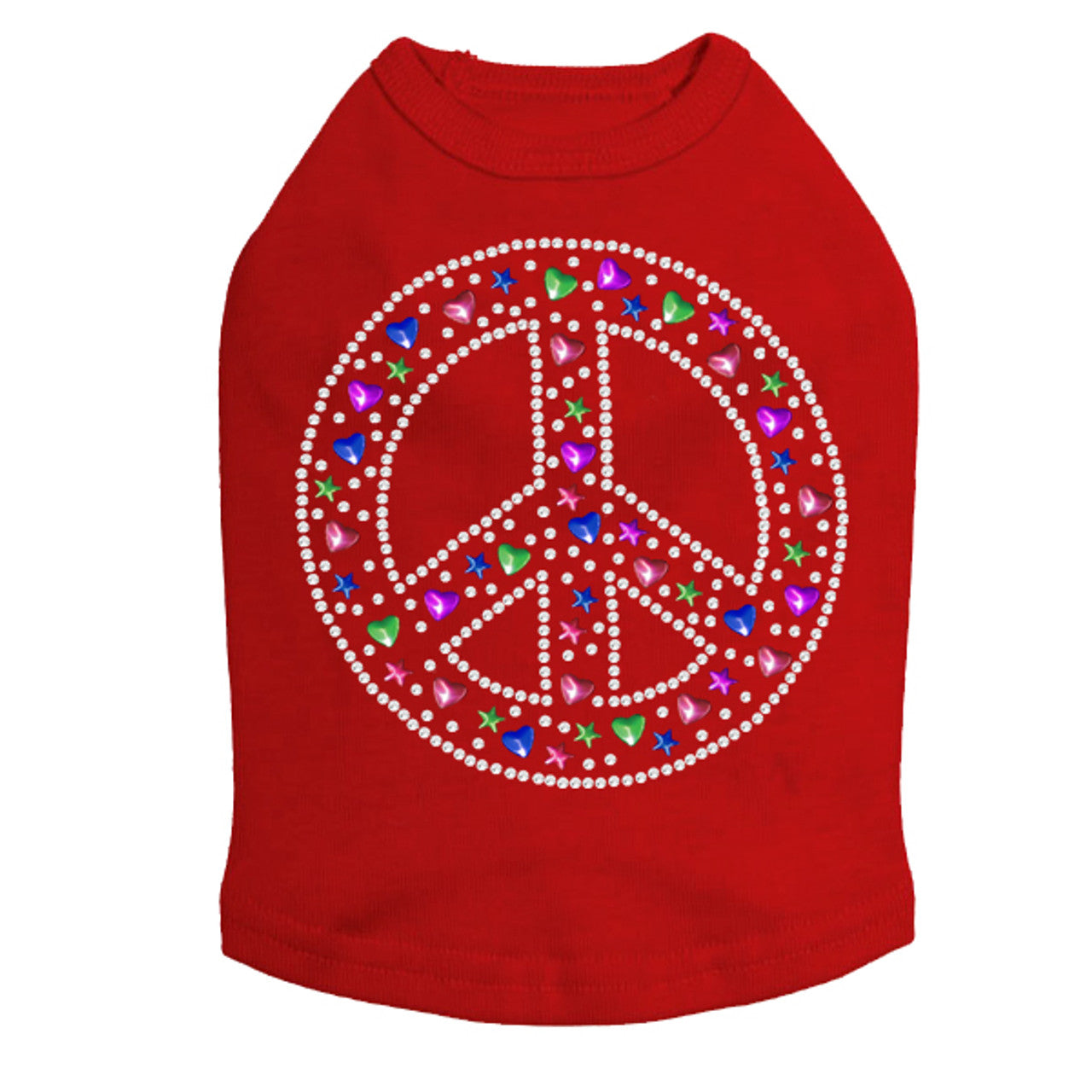 Peace Sign (Stars & Hearts) - Dog Tank