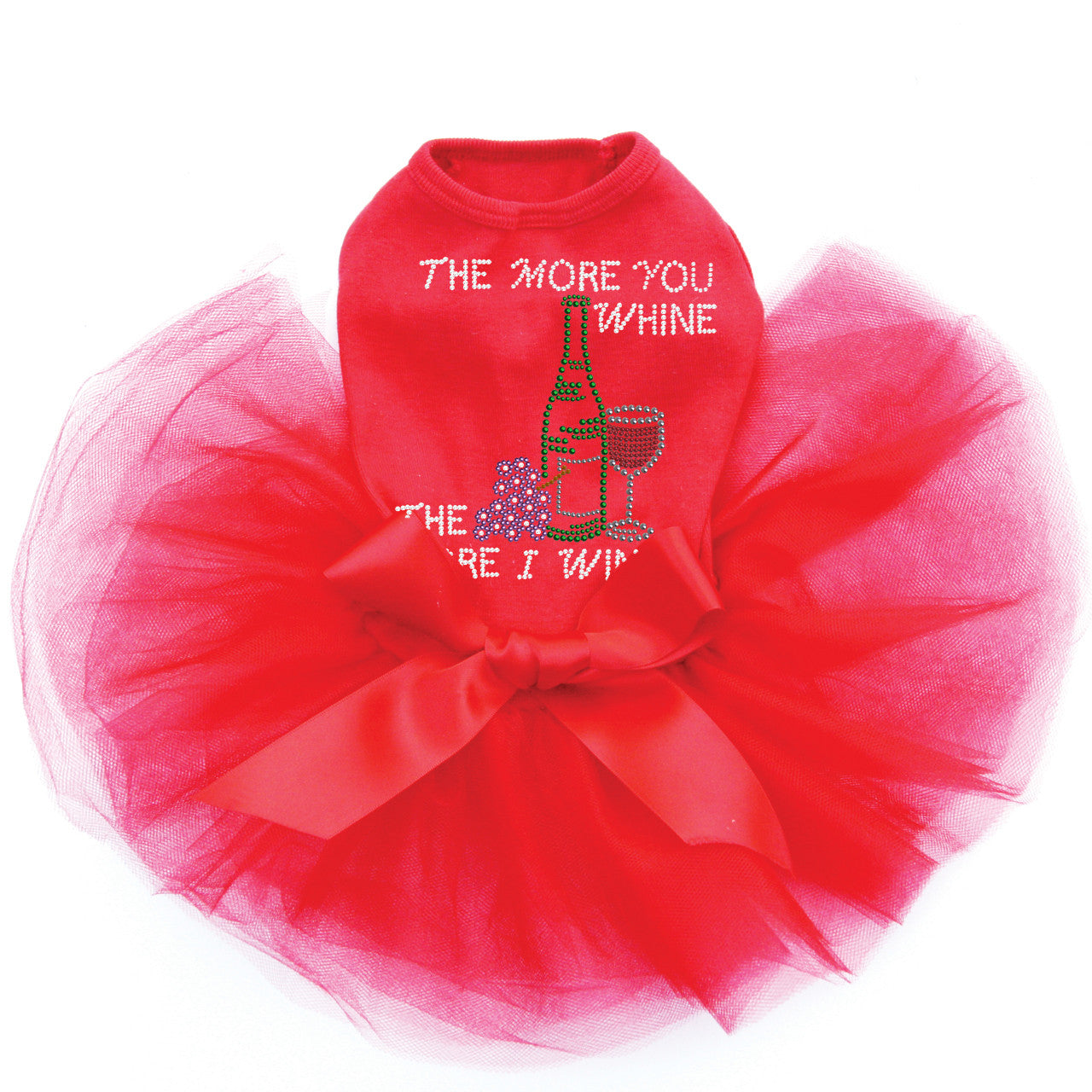 Wine Bottle, Glass & Grapes - The More you Whine... - Custom Tutu