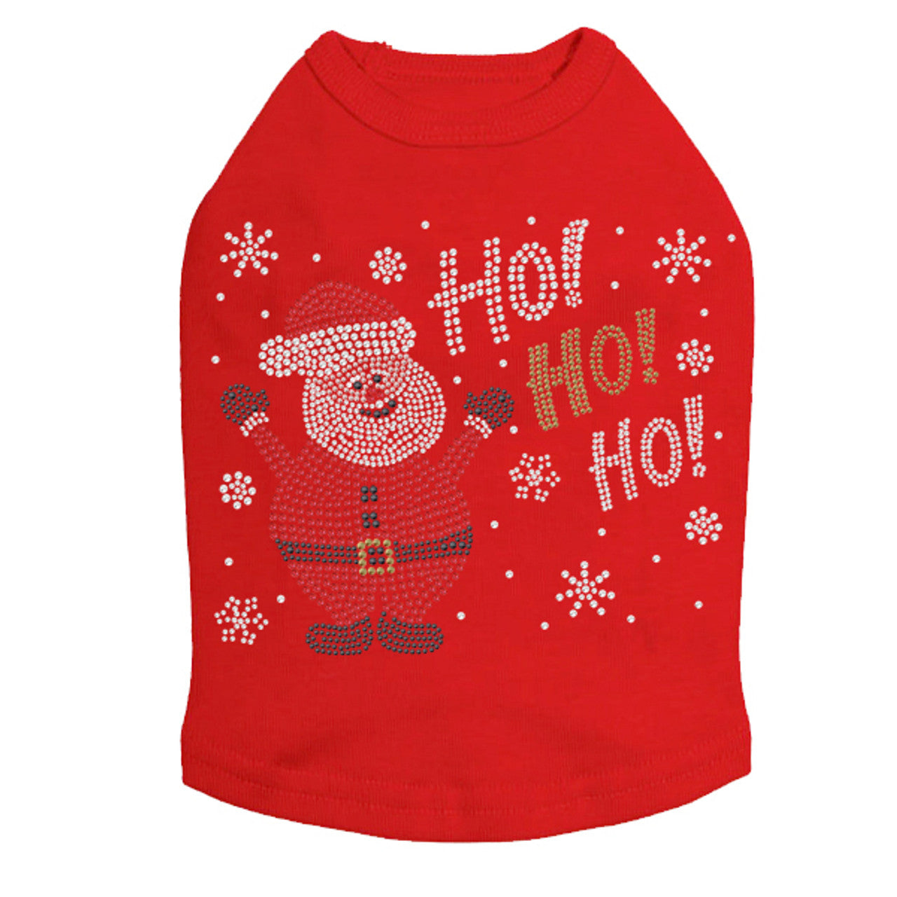 Ho Ho Santa with Snowflakes - Dog Tank