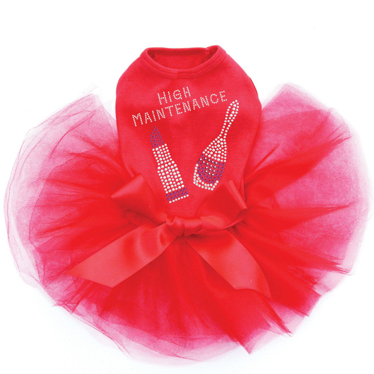 High Maintenance with Austrian crystal Nail Polish & Lipstick - Custom Tutu