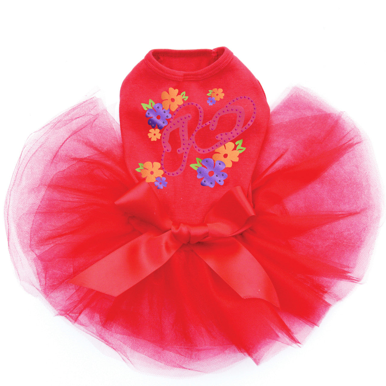 Satin Flip Flops with Flowers - Custom Tutu