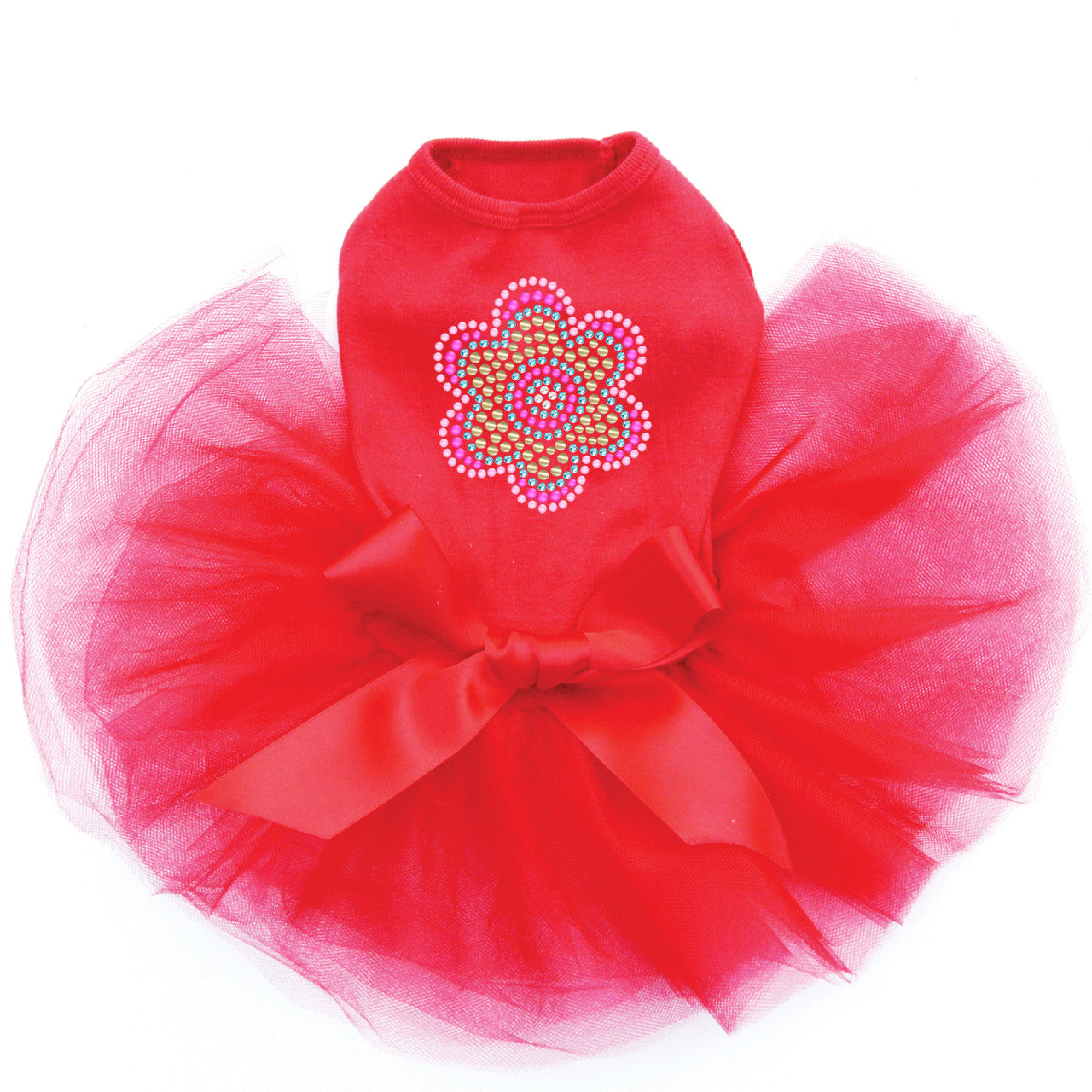 Multicolor Nailhead Flower Custom Tutu
