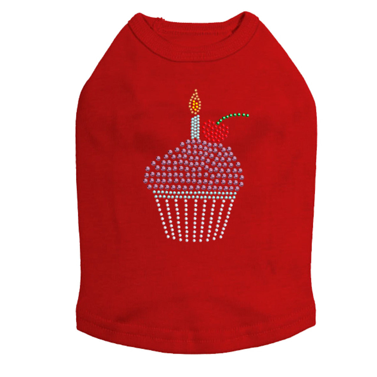 Cupcake with Candle - Dog Tank