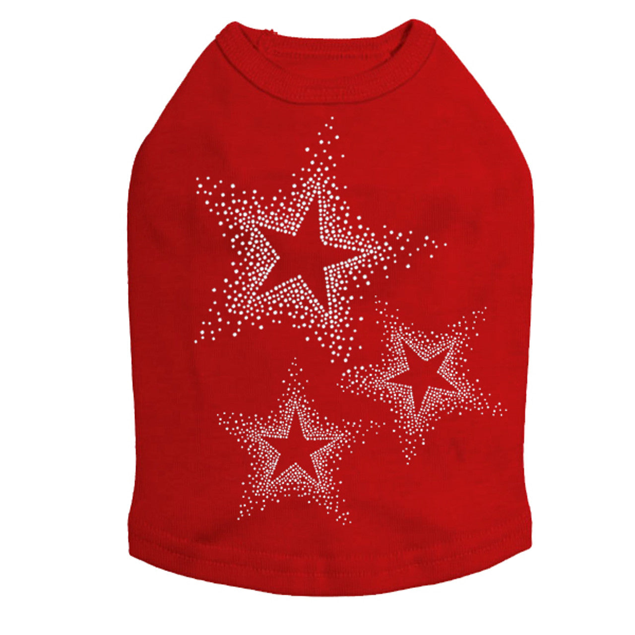 Three Stars (Clear Rhinestones) - Dog Tank