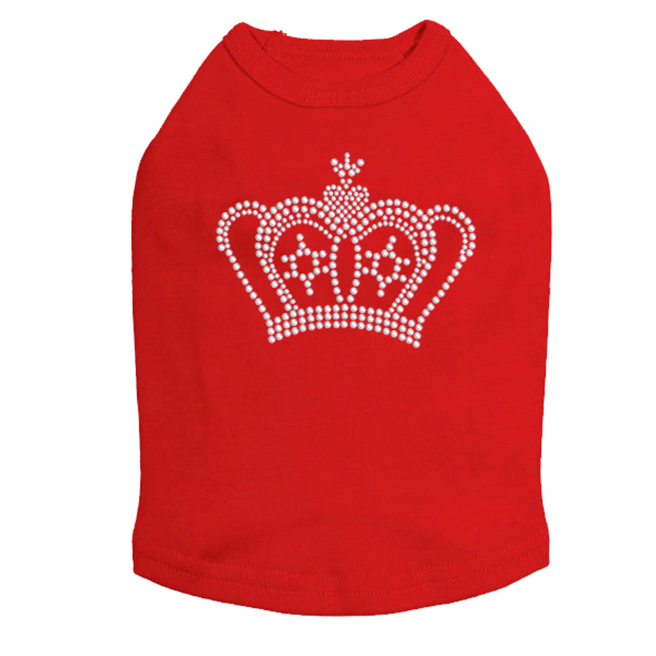 Crown 9 (Silver Rhinestuds) - Dog Tank
