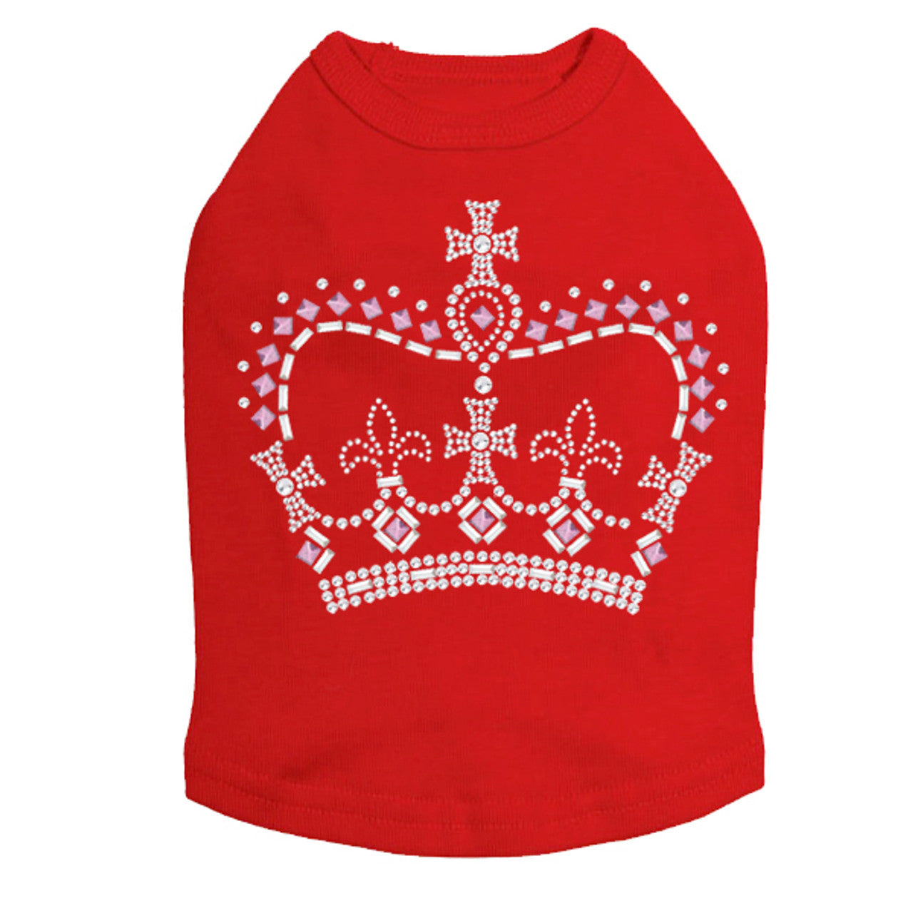 Crown 15 (Clear, Silver, & Pink) - Dog Tank