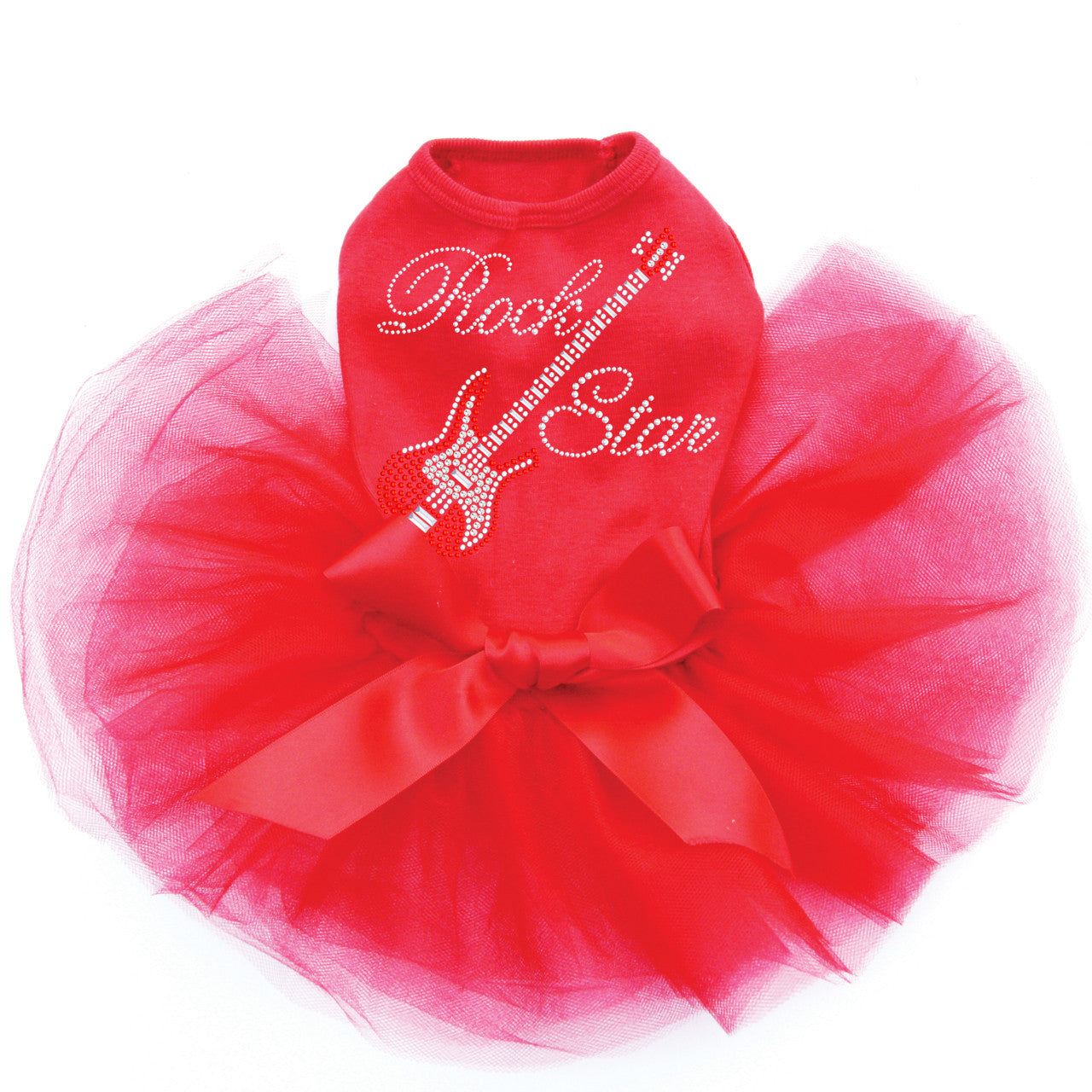 Guitar Red (Austrian crystal) with Rock Star - Custom Tutu