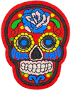 Red Sugar Skull  - Patch