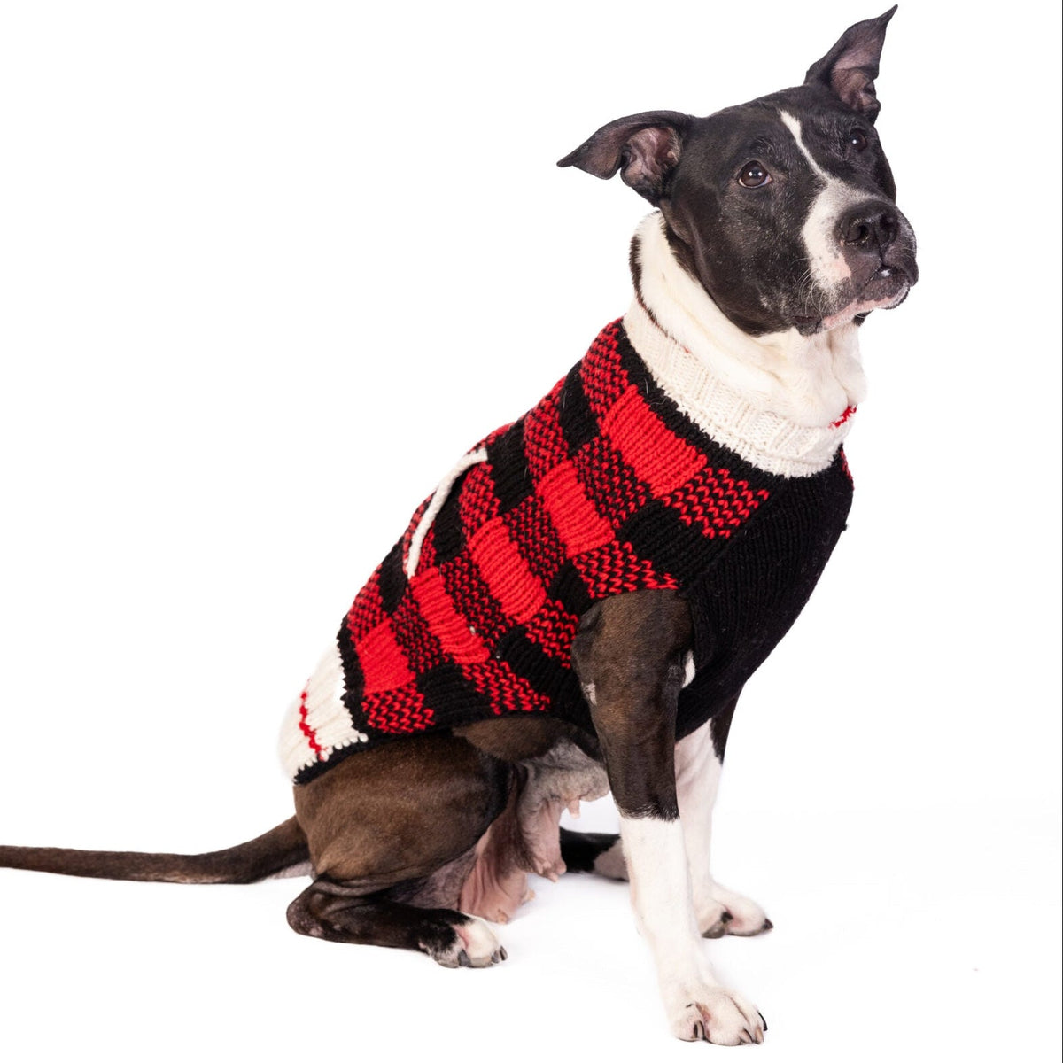 Chilly Dog Buffalo Plaid Wool Dog Sweater