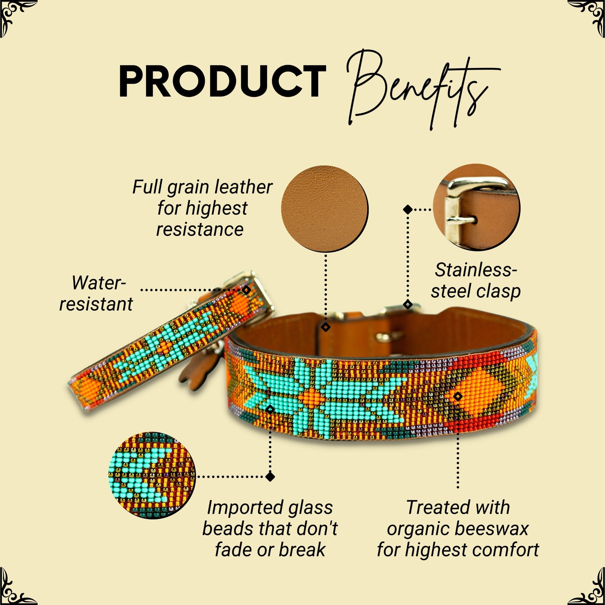 Sardinia Sambboho dog collar (Glam Collection)