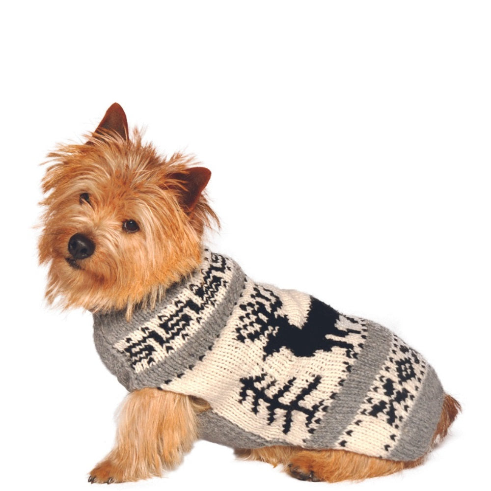 Chilly Dog Reindeer Shawl Wool Dog Sweater