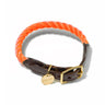 Rescue Orange Rope & Leather Cat & Dog Collar