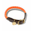 Rescue Orange Rope & Leather Cat & Dog Collar