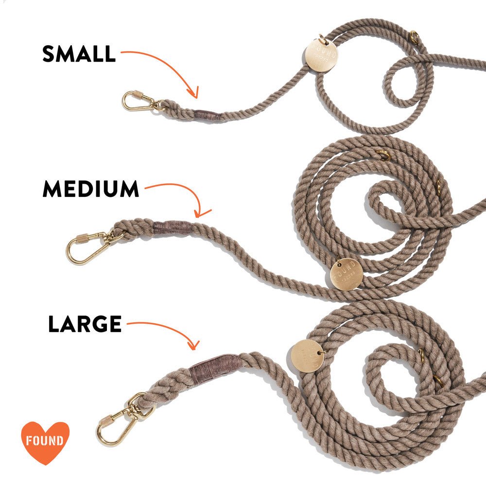 Robins Egg Blue Rope Dog Leash | Bolt Snaps, Adjustable | Found My Animal
