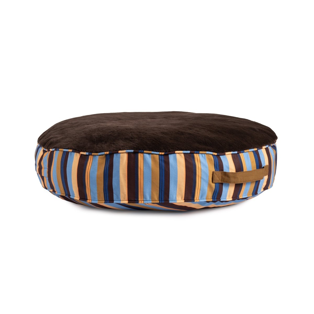 Round Stripe Pet Bed with Fur premium pet product