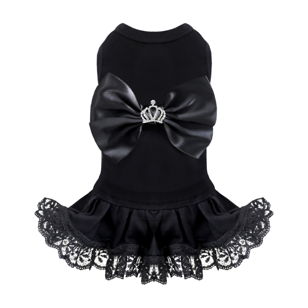 Hello Doggie Royal Princess Satin White Dog Dress