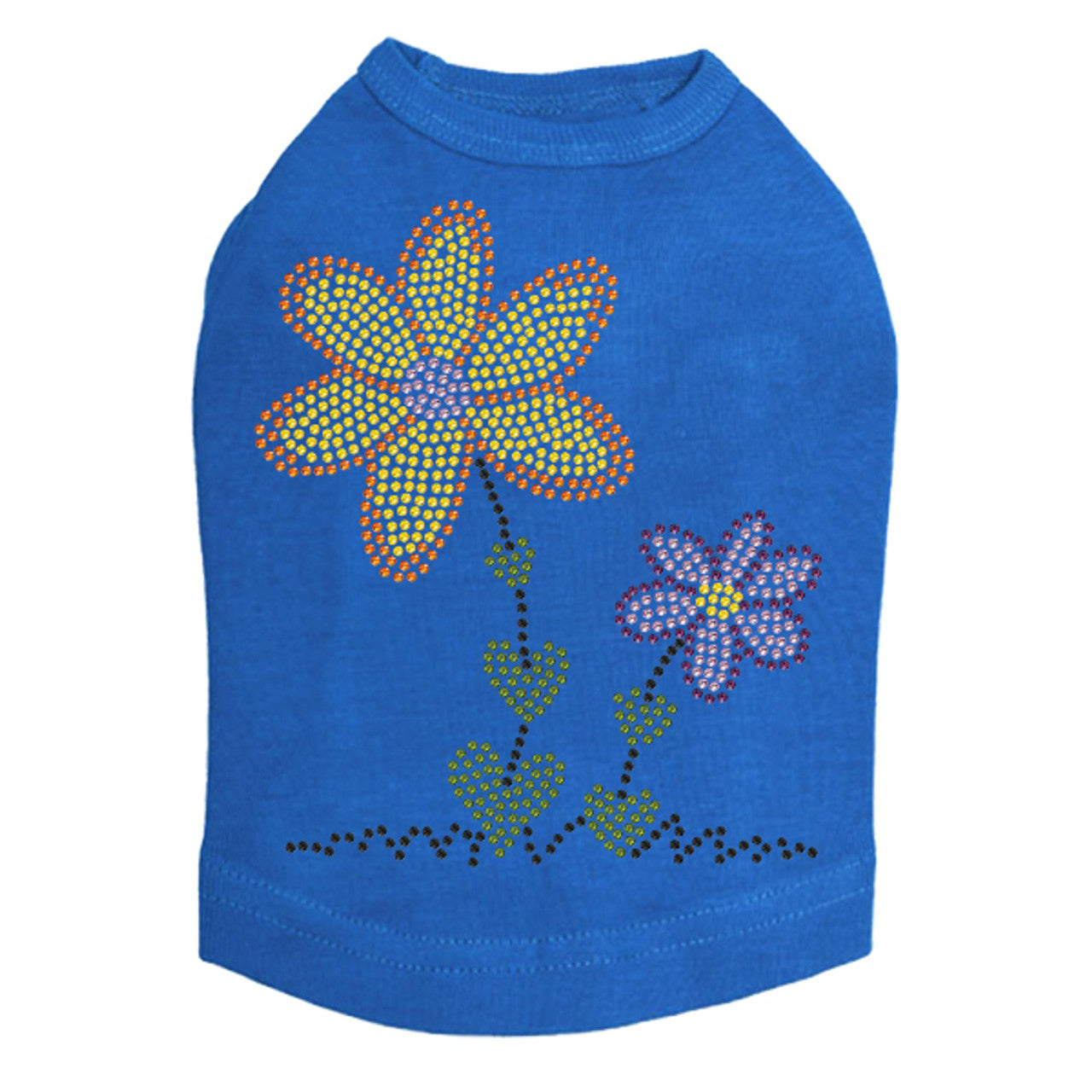 Orange & Purple Flowers - Dog Tank