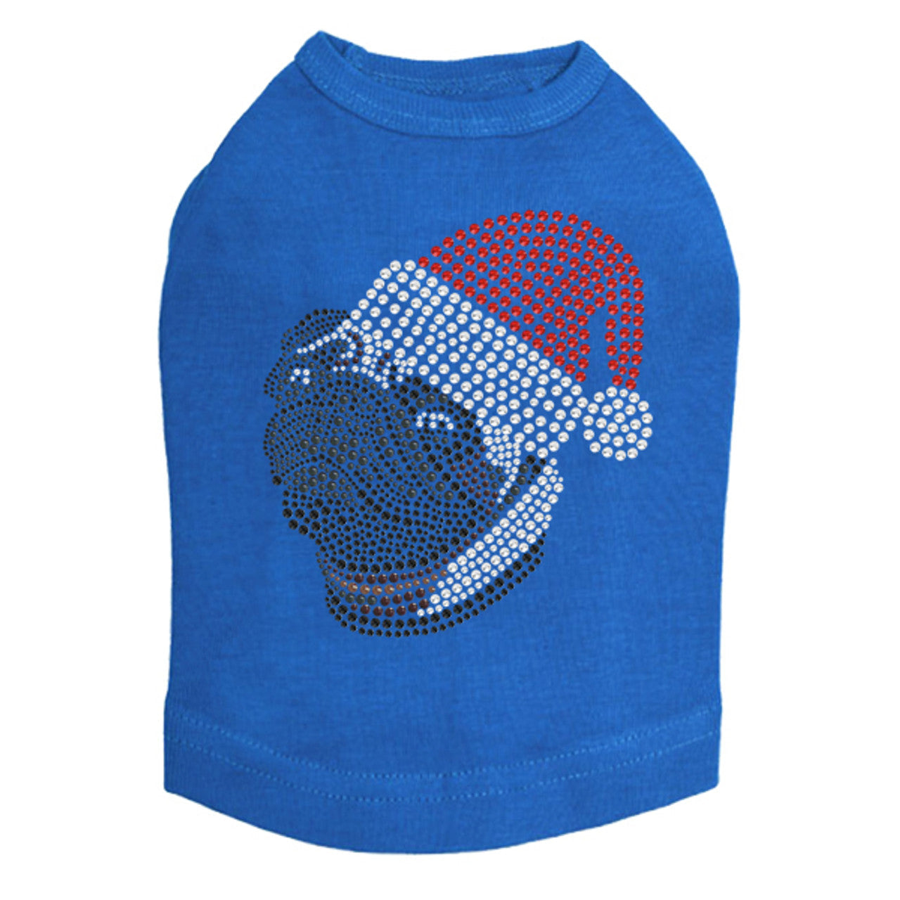 Pug with Santa Hat - Dog Tank