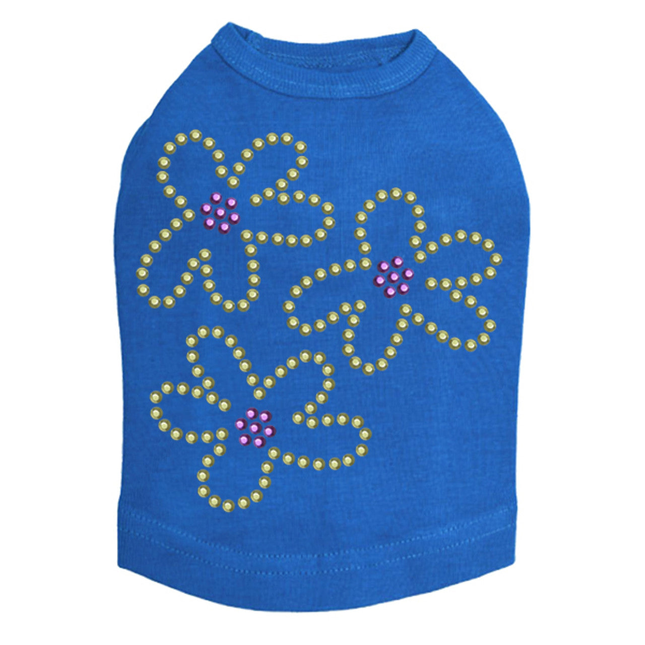 Three Lime Flowers - Dog Tank