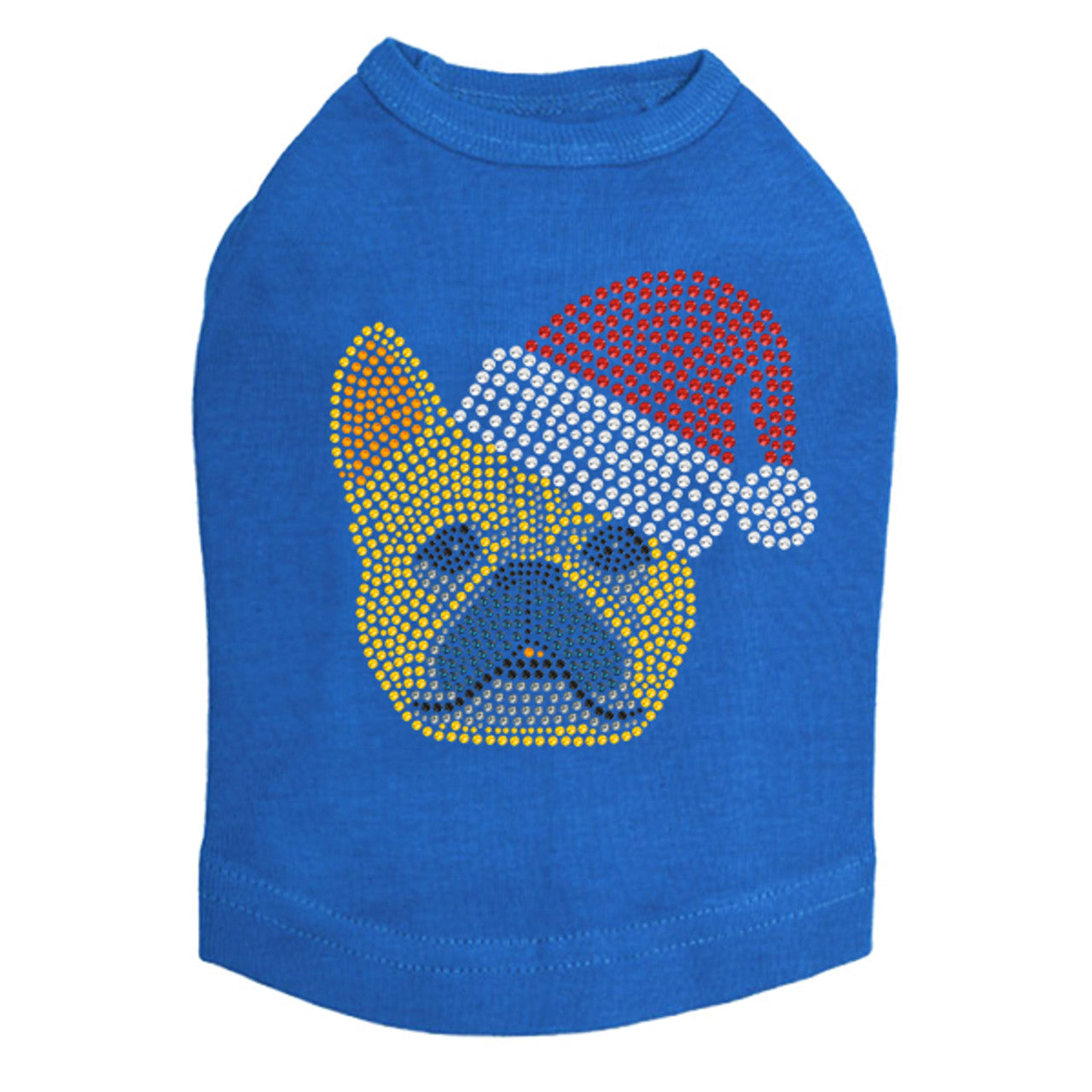 French Bull Dog with Santa Hat - Dog Tank