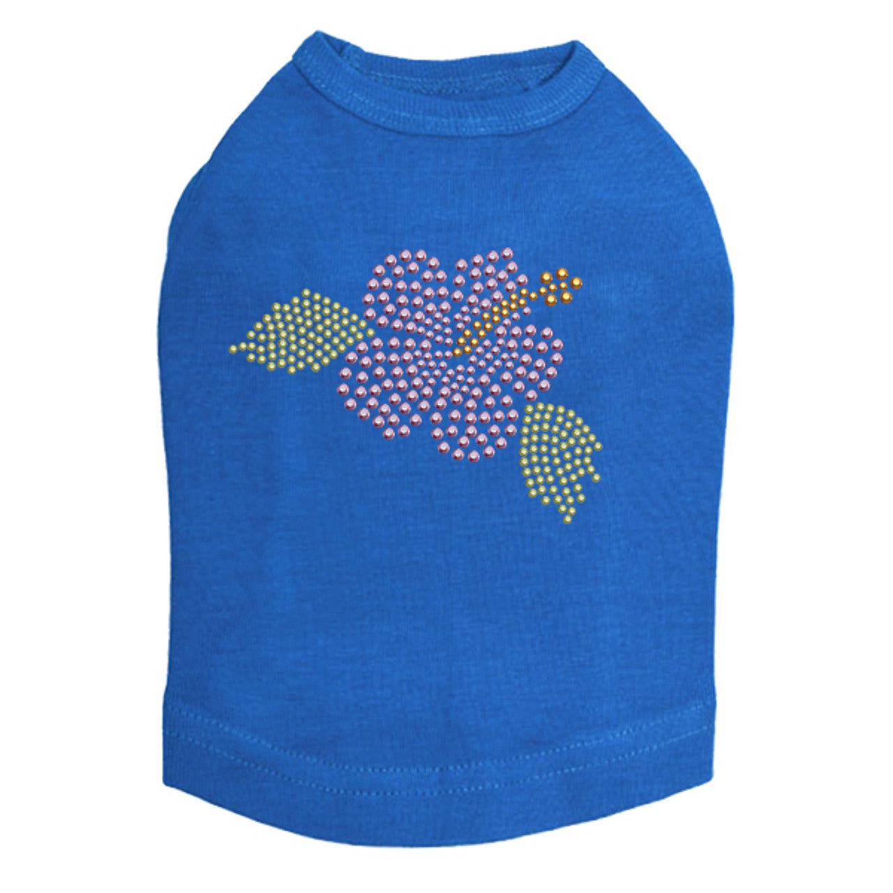 Small Light Pink Hibiscus - Dog Tank