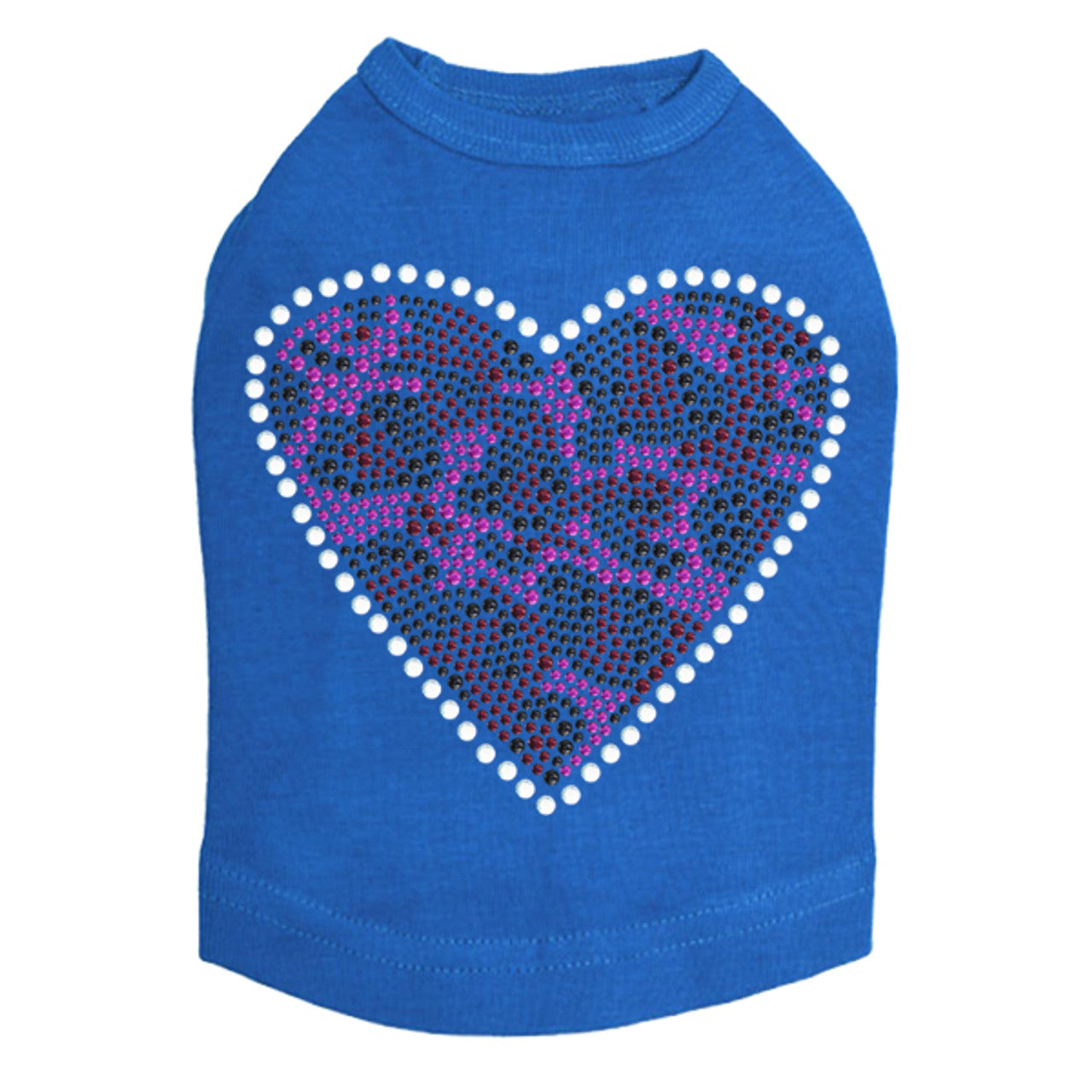 Fuchsia Leopard Heart - Dog Tank
