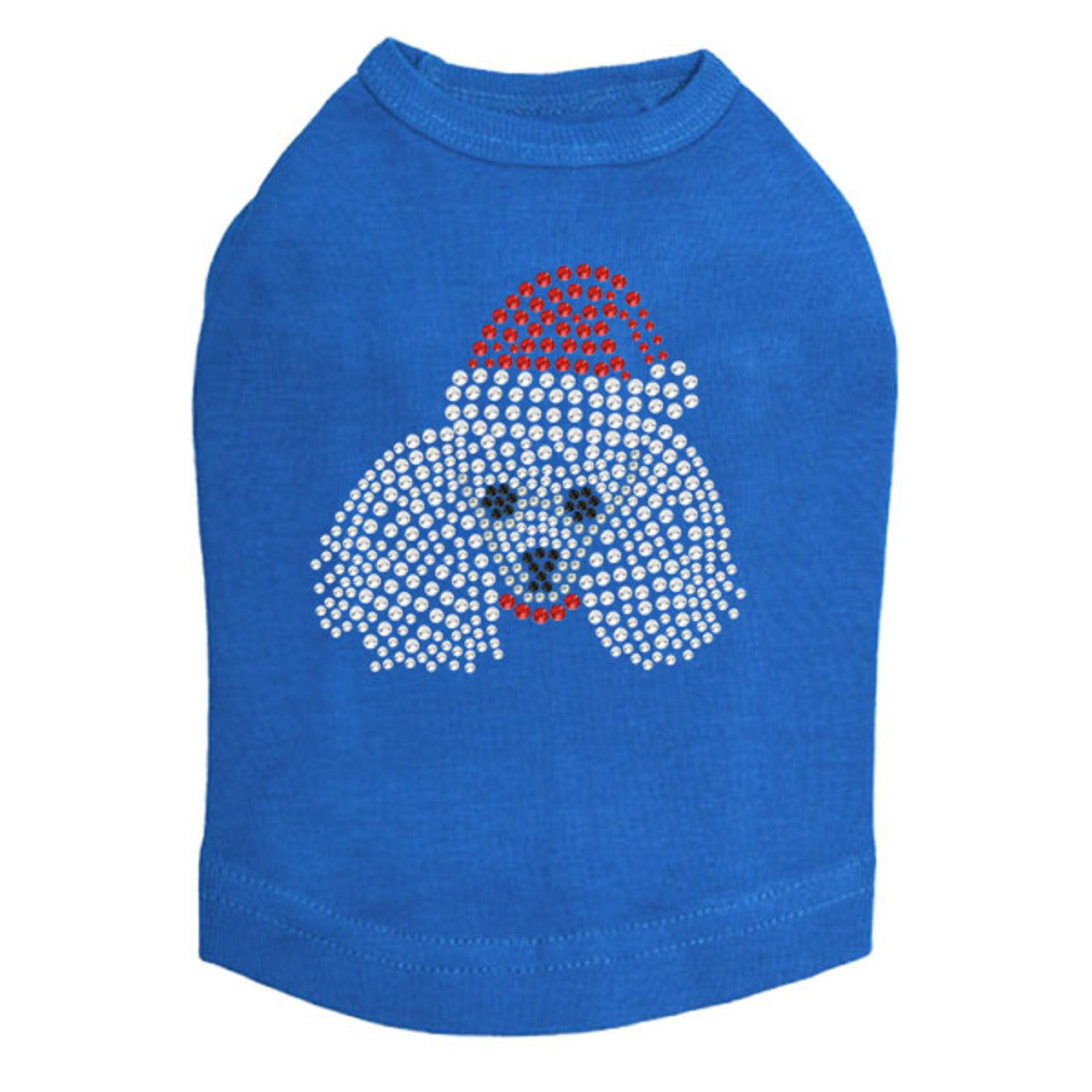 Poodle Face with Santa Hat - Dog Tank