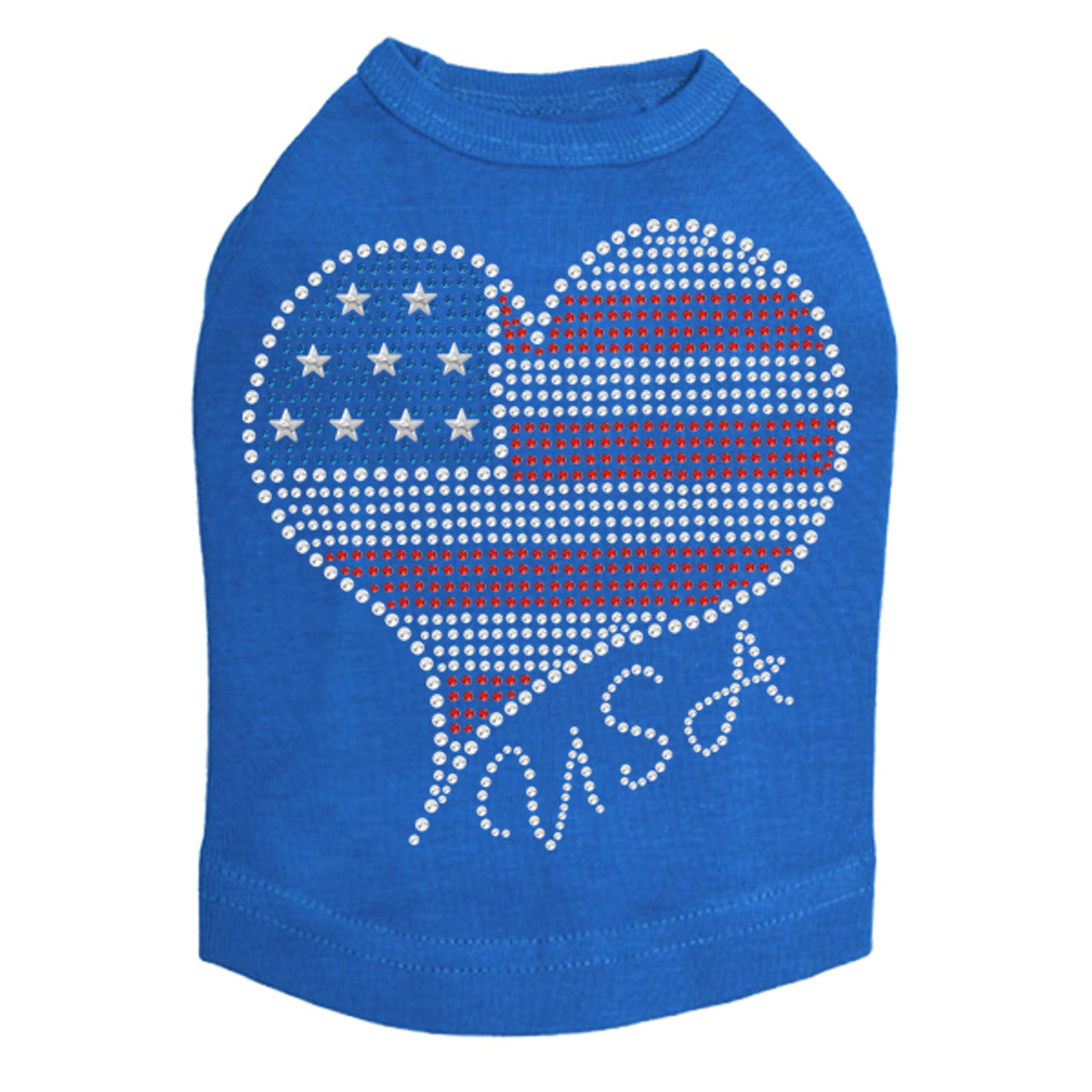 Patriotic American Heart 3 - Dog Tank