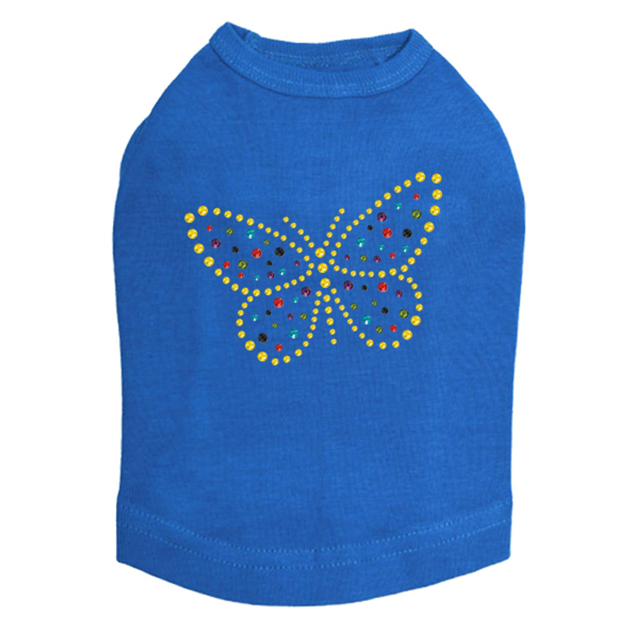 Yellow Dotted Butterfly - Dog Tank