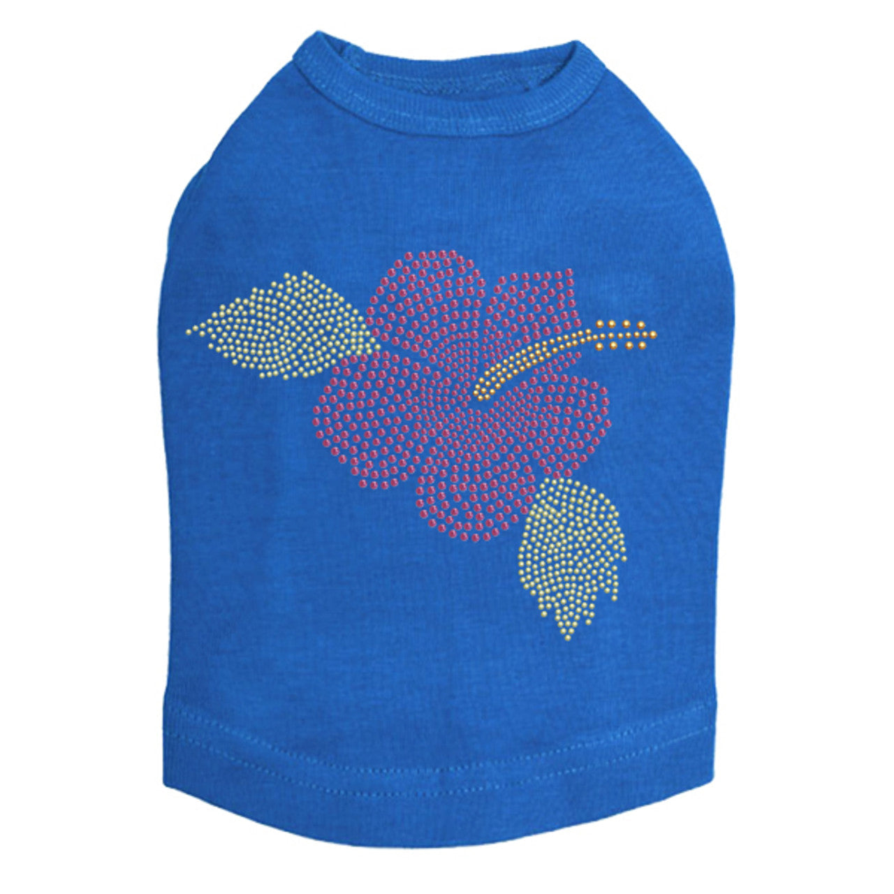 Large Pink Hibiscus - Dog Tank