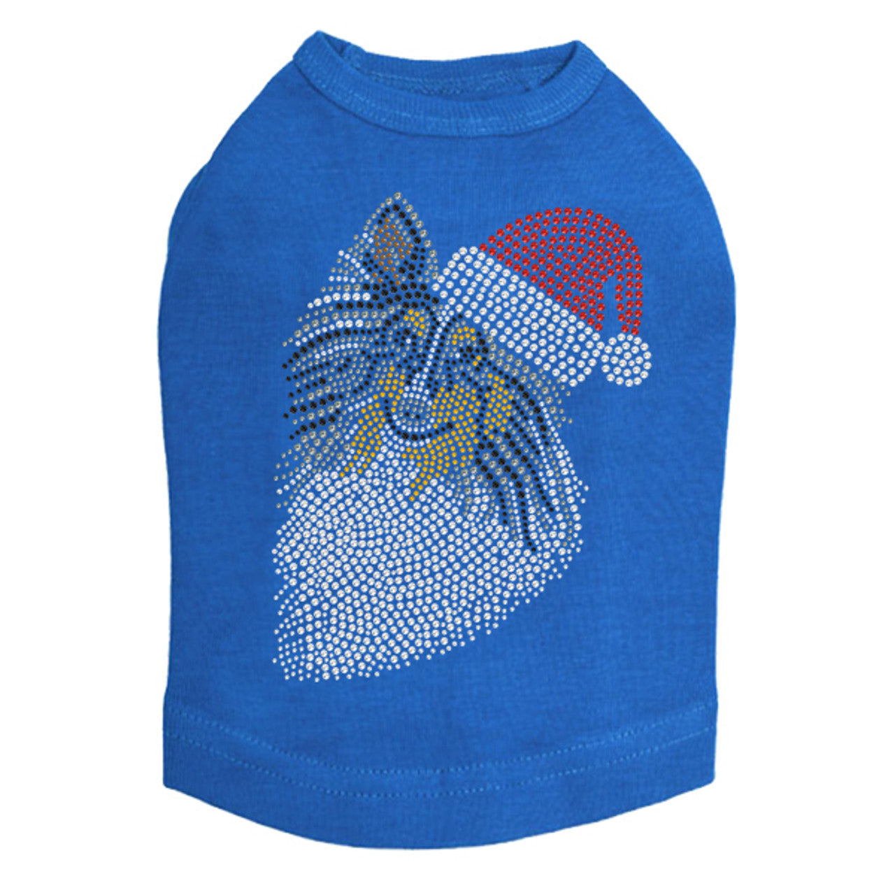 Sheltie Face (Tri Color) with Santa Hat - Dog Tank