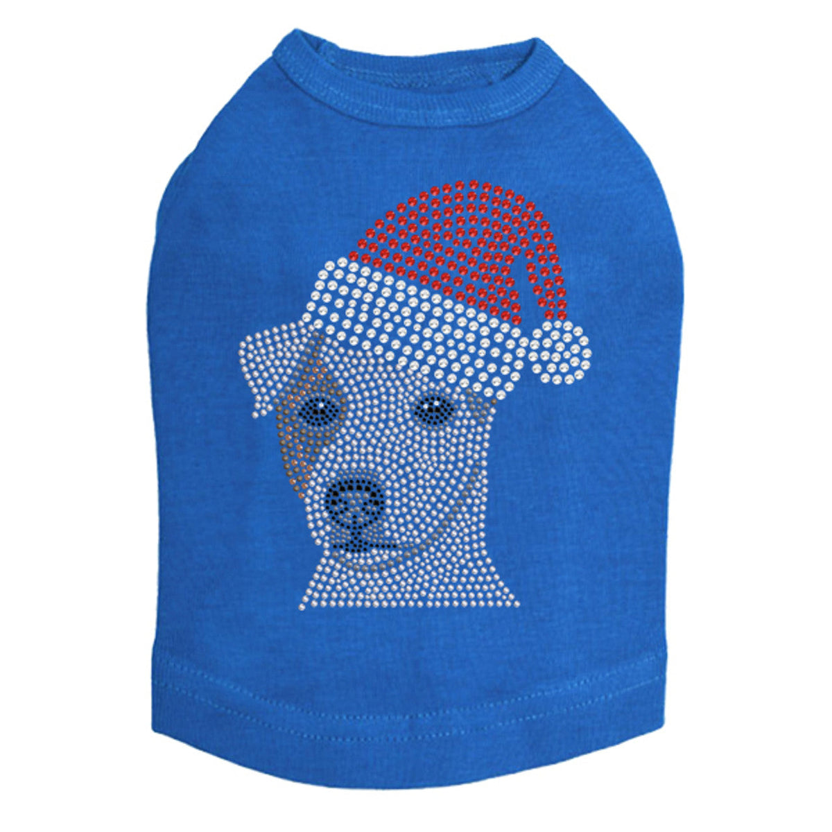 Jack Russell Terrier with Santa Hat - Dog Tank