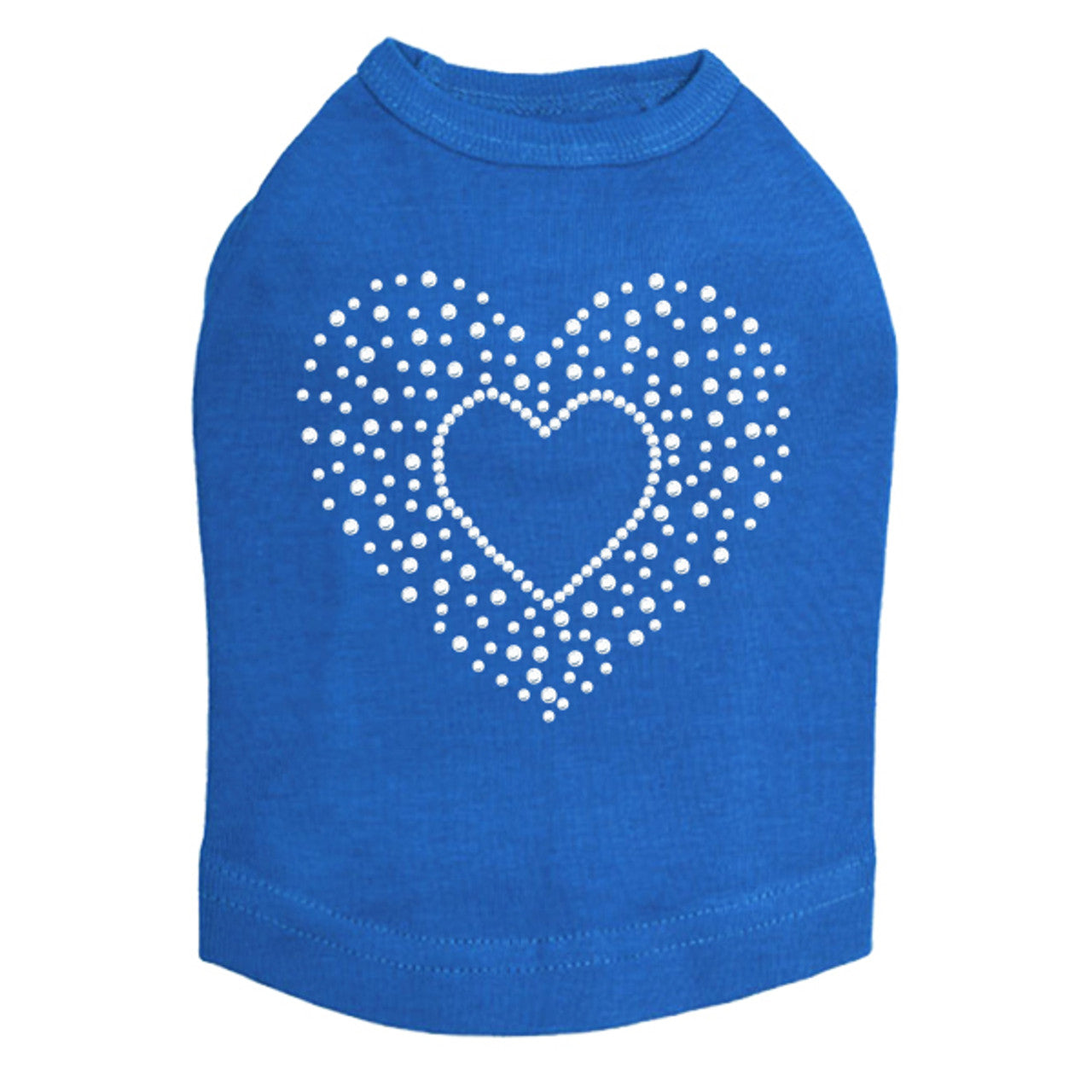 Heart with Scattered Stones - Dog Tank