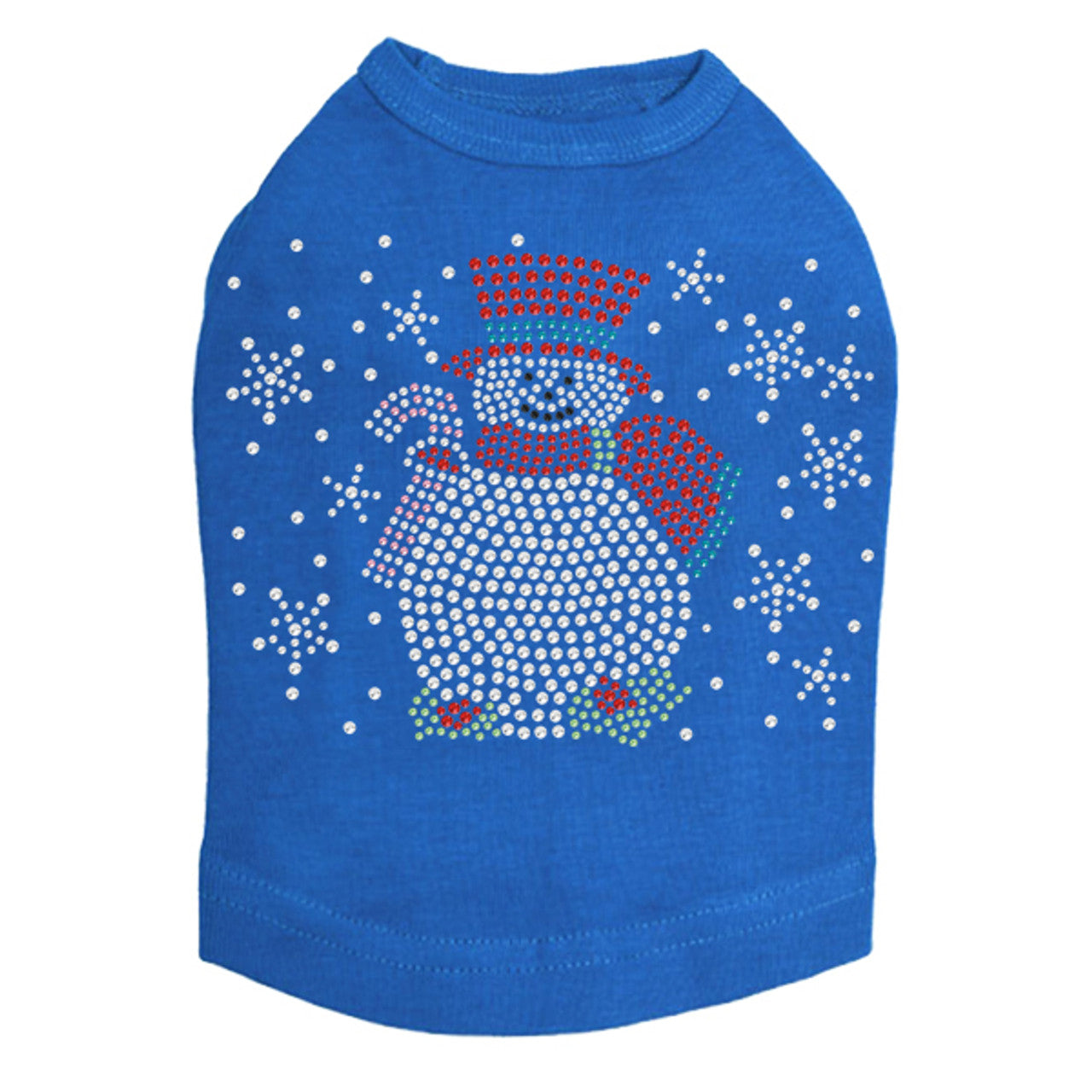 Snowman with Snowflakes & Candy Canes - Dog Tank