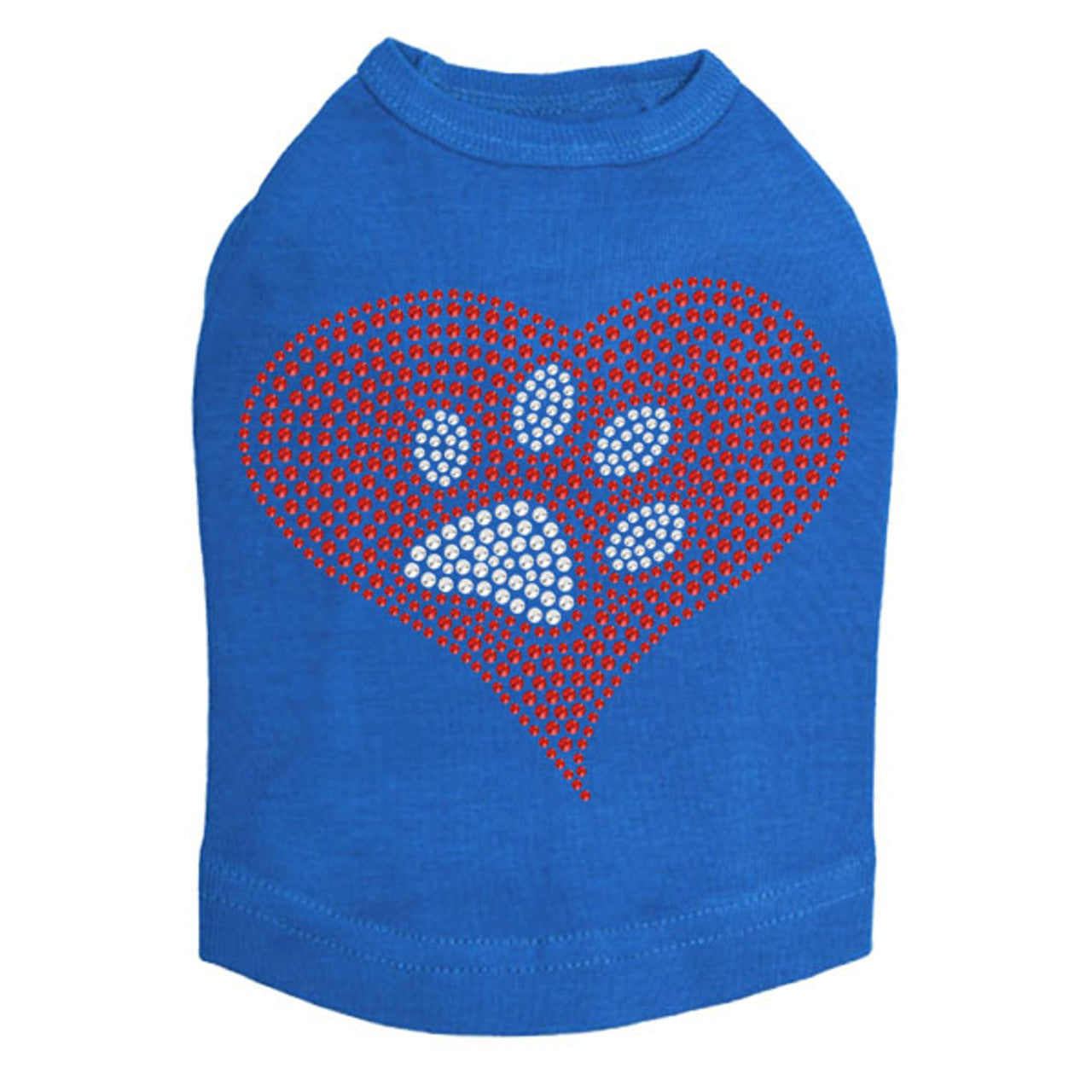 Red Heart with Paw 2 - Dog Tank