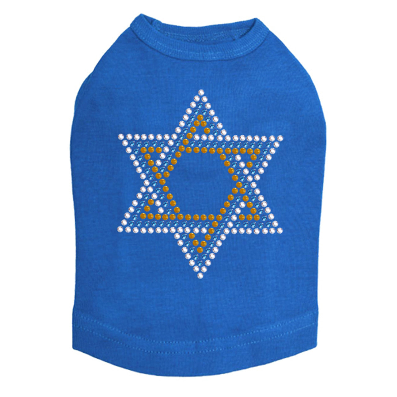 Star of David - Small (Blue, Silver, & Gold) - Dog Tank