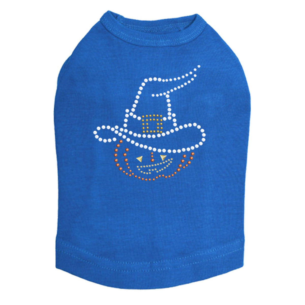 Pumpkin with Witch Hat - Dog Tank