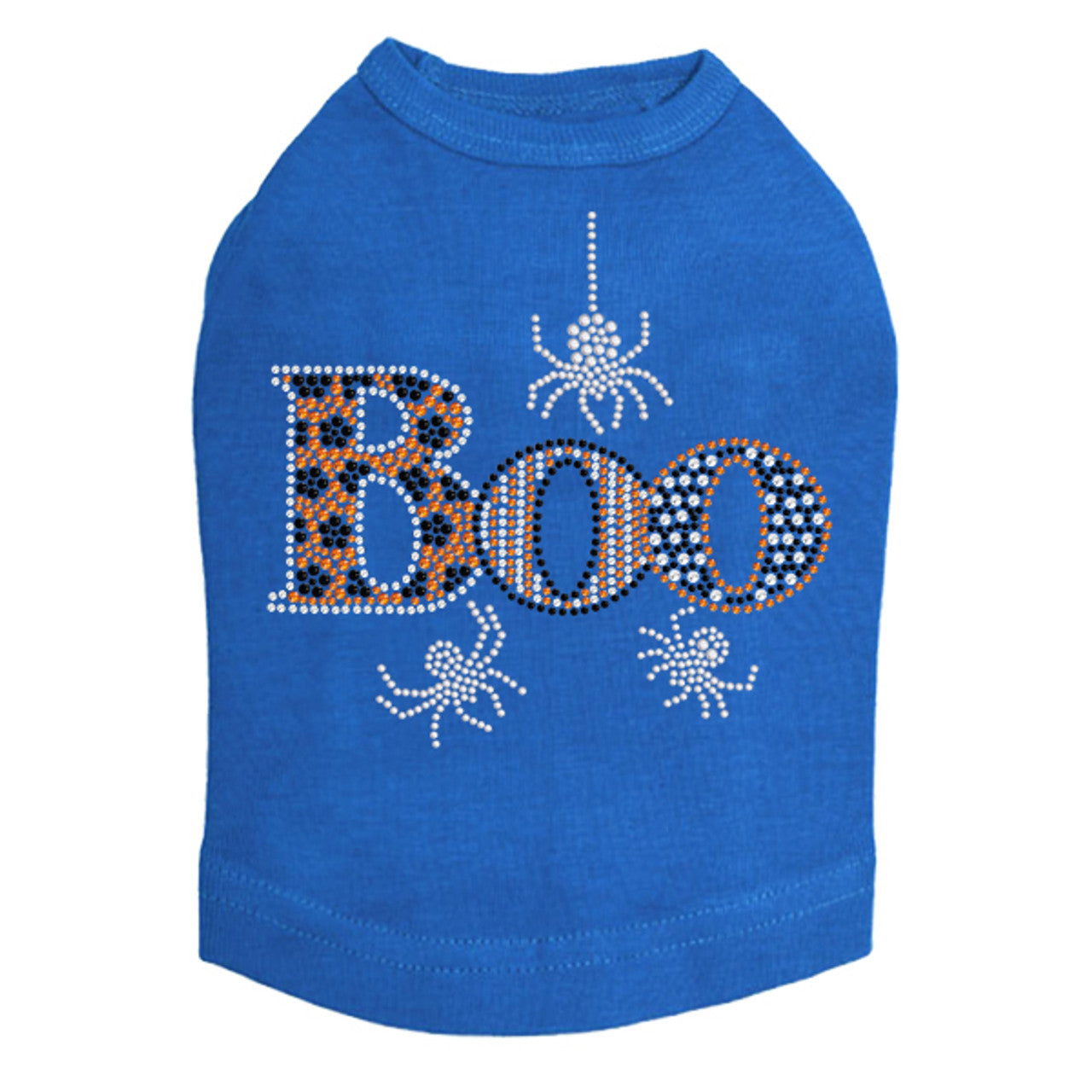 Boo with Silver Spiders - Dog Tank