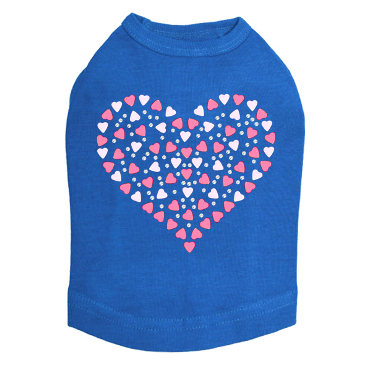 Pink Nailhead Hearts - Dog Tank