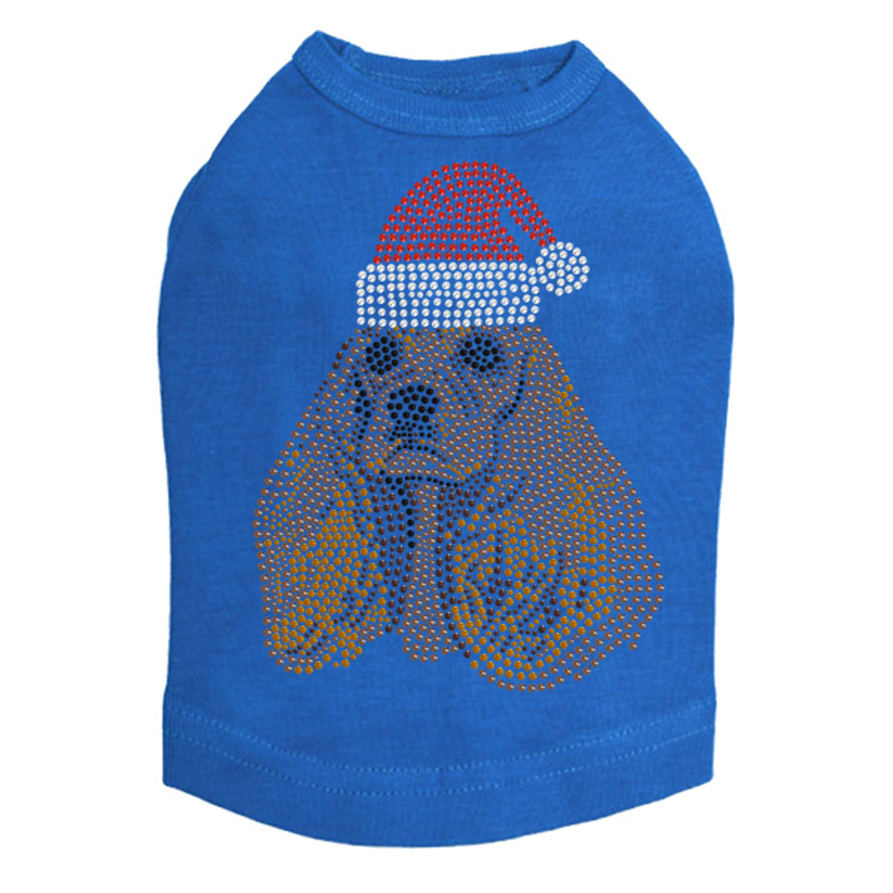 Cocker Spaniel with Santa Hat - Dog Tank