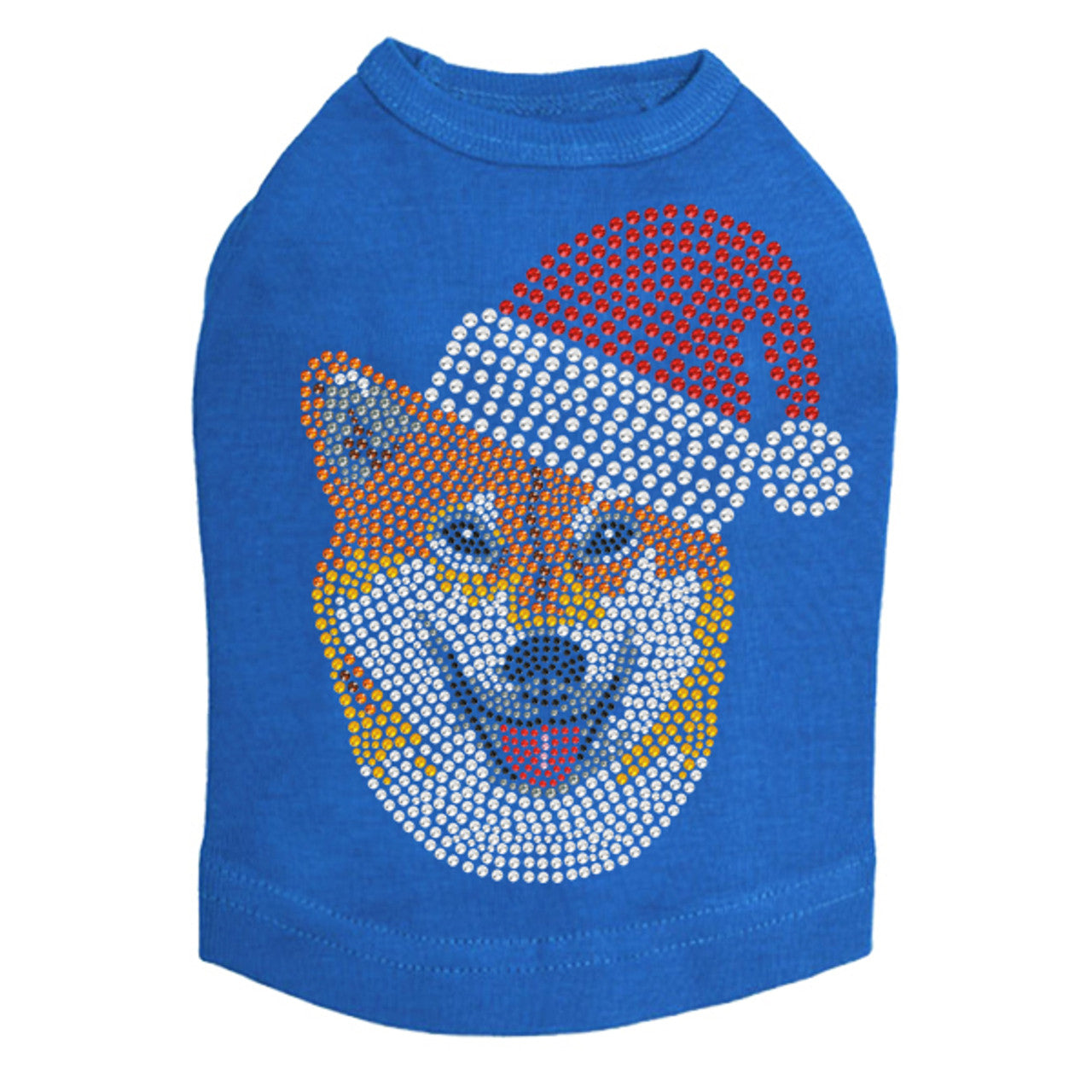 Shiba Inu with Santa Hat - Dog Tank