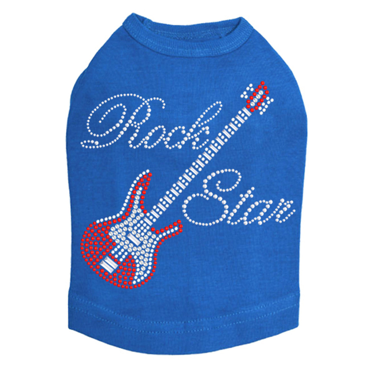 Guitar Red (Austrian crystal) & Rock Star - Dog Tank