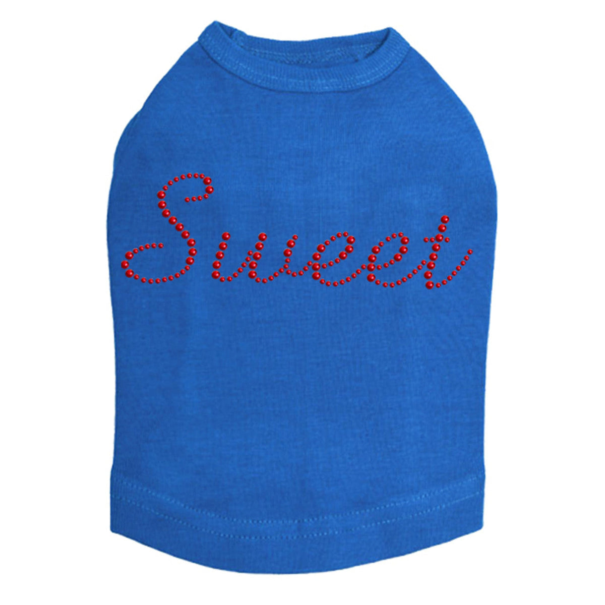 Sweet (Red Rhinestuds) - Dog Tank