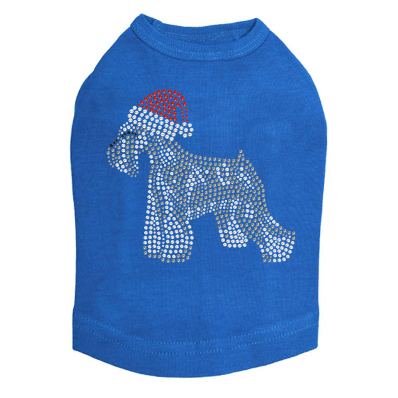 Schnauzer with Santa Hat - Dog Tank