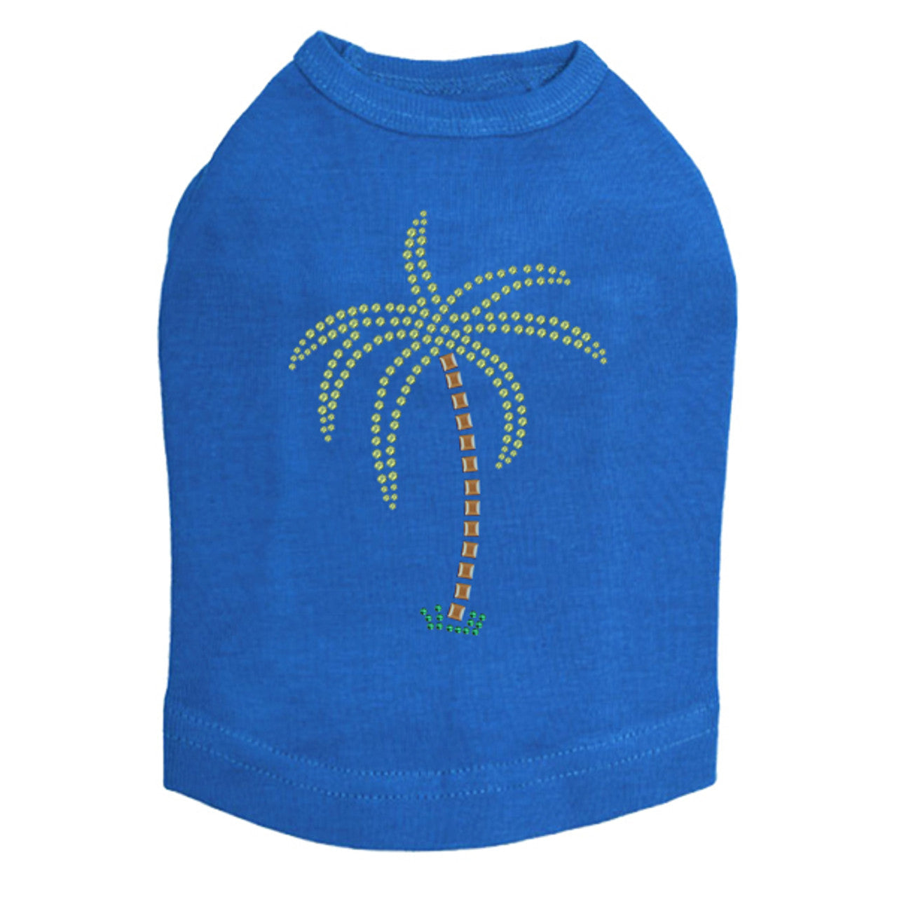 Palm Tree (Green Rhinestones) - Dog Tank