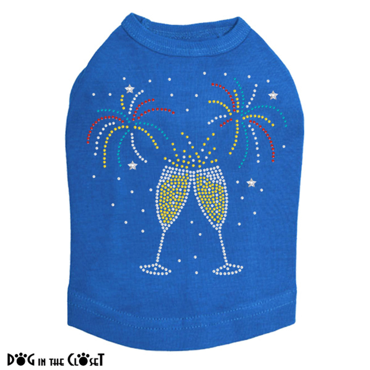 Happy New Year Drink & Fireworks - Dog Tank