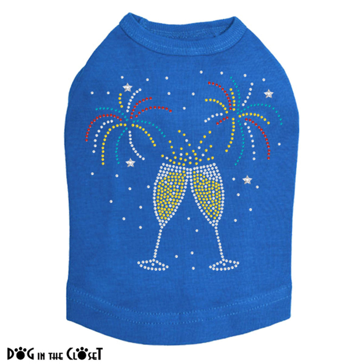 Happy New Year Drink & Fireworks - Dog Tank