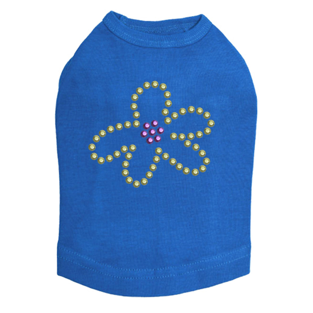 Lime & Purple Flower - Dog Tank