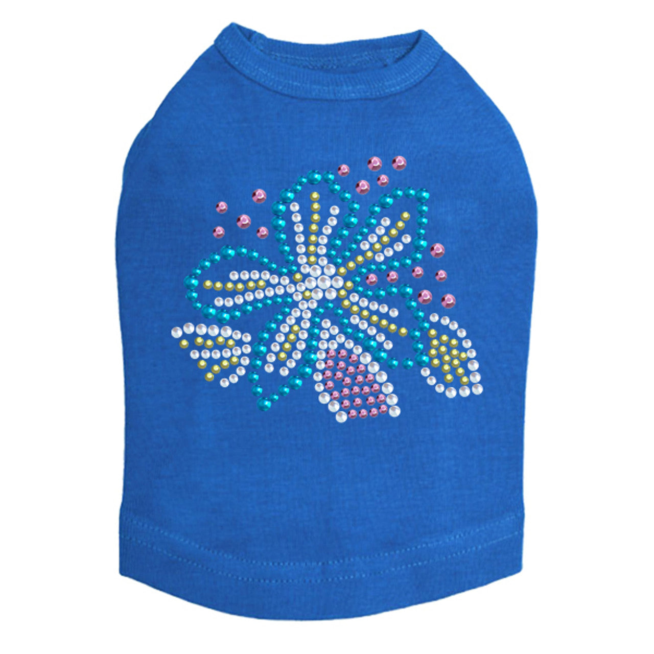 Turquoise Flower - Dog Tank