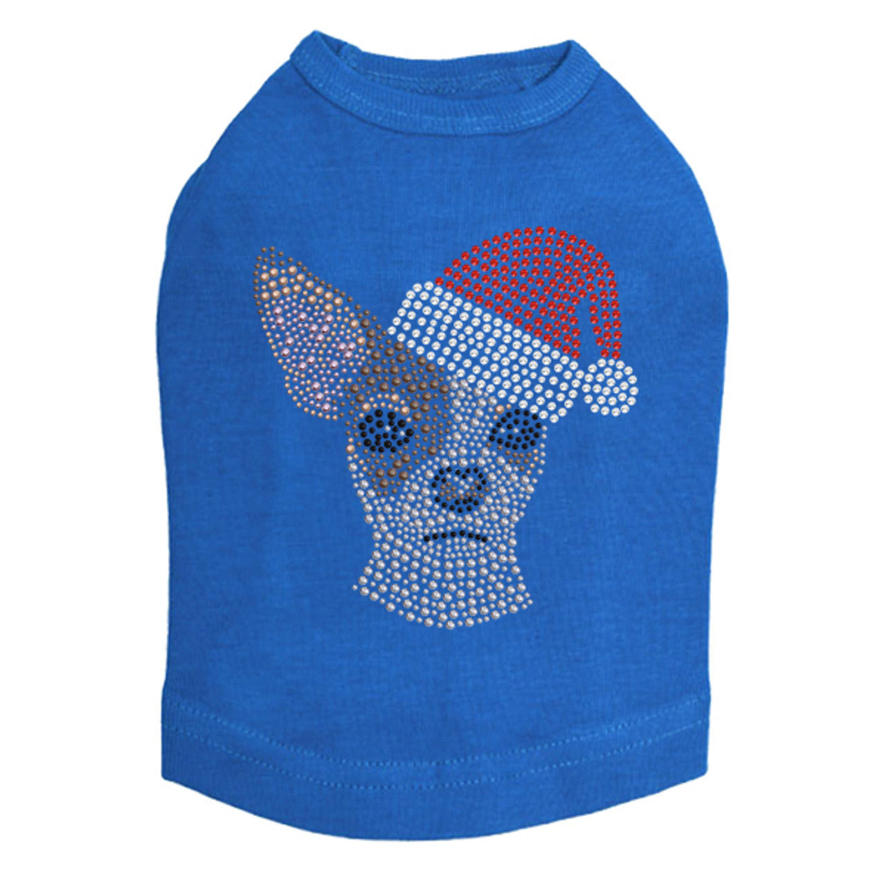 Chihuahua Face with Santa Hat - Dog Tank